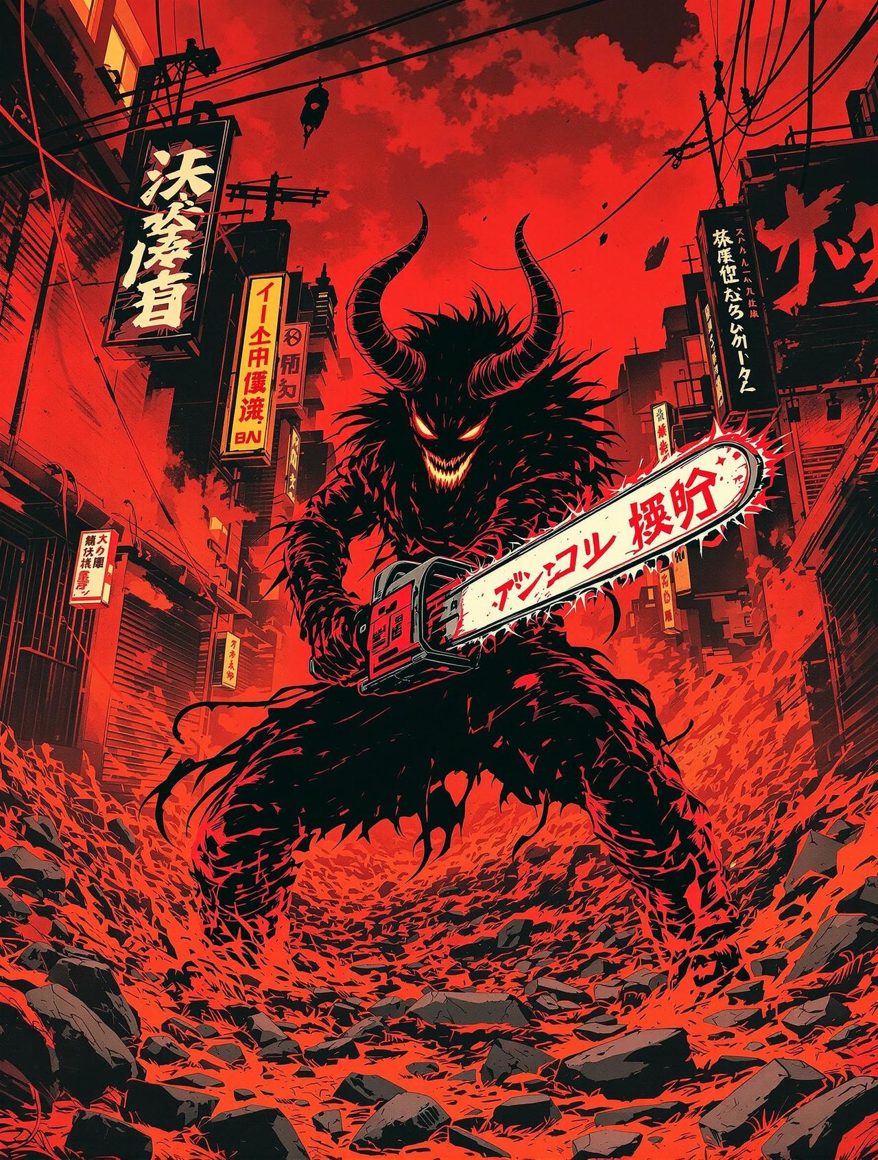 电锯人 - 黑暗、奇幻漫画封面